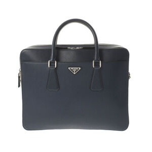 PRADA Navy Blue Saffiano Briefcase Business Bag